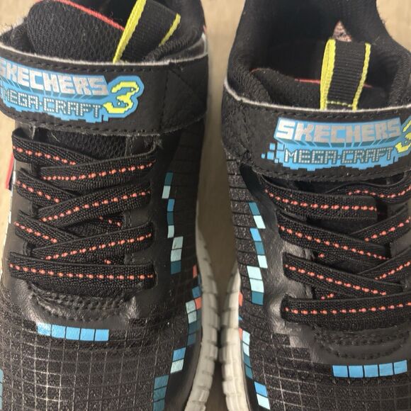 Skechers Mega-Craft 3 Pixel Youth Sneakers Boy's Size 1 Minecraft Style Black - Picture 9 of 11